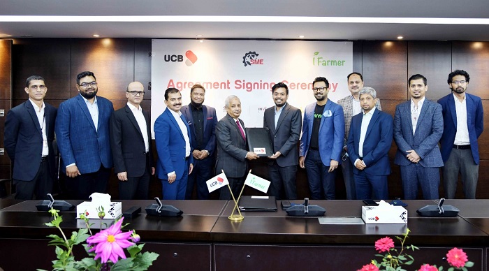 কৃষি অর্থায়নের সুবিধার্থে ইউসিবি’র সাথে আইফার্মার পার্টনারশিপ