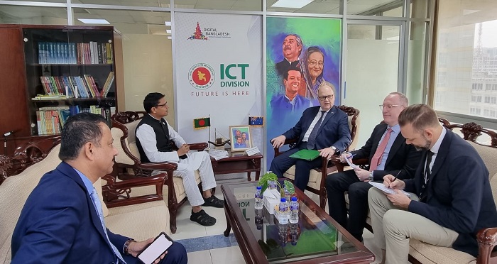 অস্ট্রেলিয়ান হাই কমিশনার এবং আইসিটি প্রতিমন্ত্রীর সৌজন্যমূলক সাক্ষাৎ