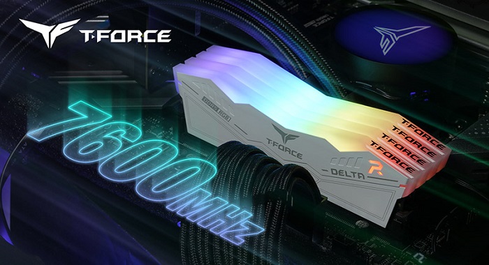 T-FORCE DELTA RGB DDR5 7,600MHz with Intel 13th-Gen