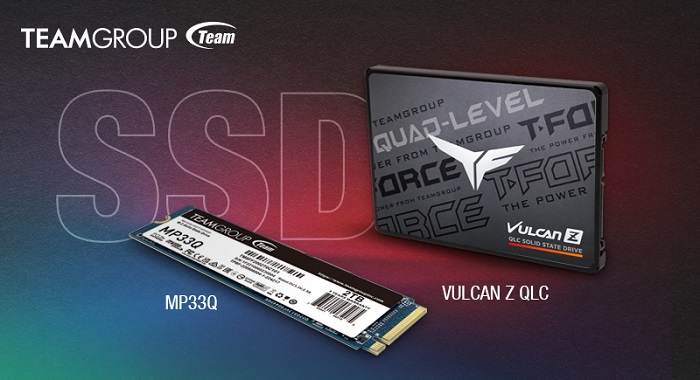 TEAMGROUP Announces MP33Q M.2 PCIe SSD and T-FORCE VULCAN Z QLC SSD