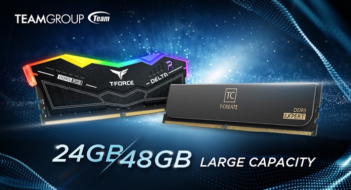 TEAMGROUP launches 24GB & 48GB Large Capacity DDR5 Overclocking Memory