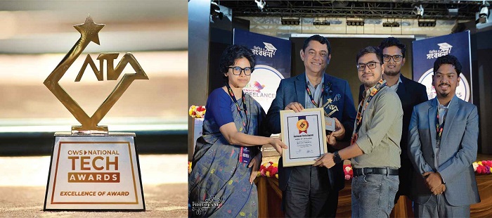 ন্যাশনাল টেক অ্যাওয়ার্ড 'ইয়ং প্রফেশনাল' ক্যাটাগরিতে  সেরা মুন এম. রাজীব
