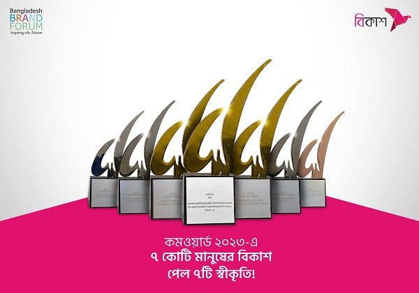 ‘কমওয়ার্ড ২০২৩’-এ ৭টি পুরস্কার জিতেছে বিকাশ