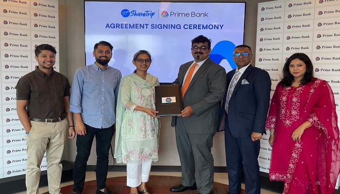 প্রাইম ব্যাংক ও শেয়ারট্রিপ-এর মধ্যে চুক্তি স্বাক্ষর