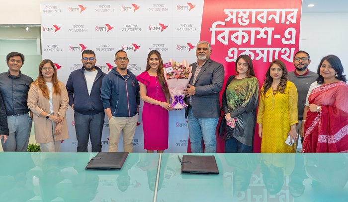 আবারও বিকাশ এর ব্র্যান্ড এনডোর্সার হলেন মেহজাবীন